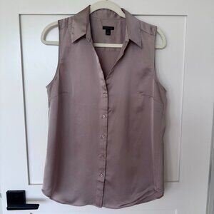 Ann Taylor Sleeveless Shell, mauve, size medium